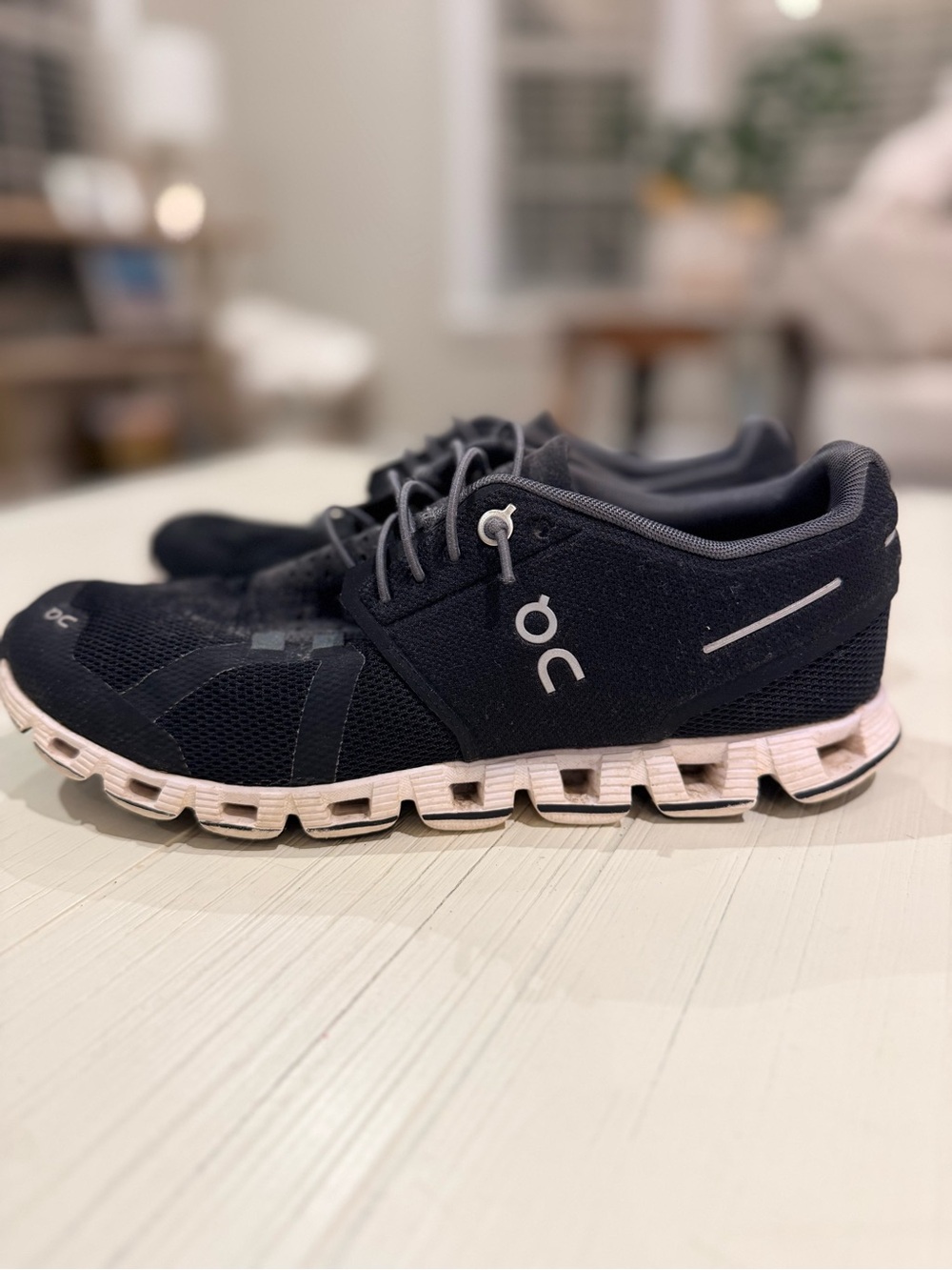 On Running Kids Black and White Cloud Sneakers